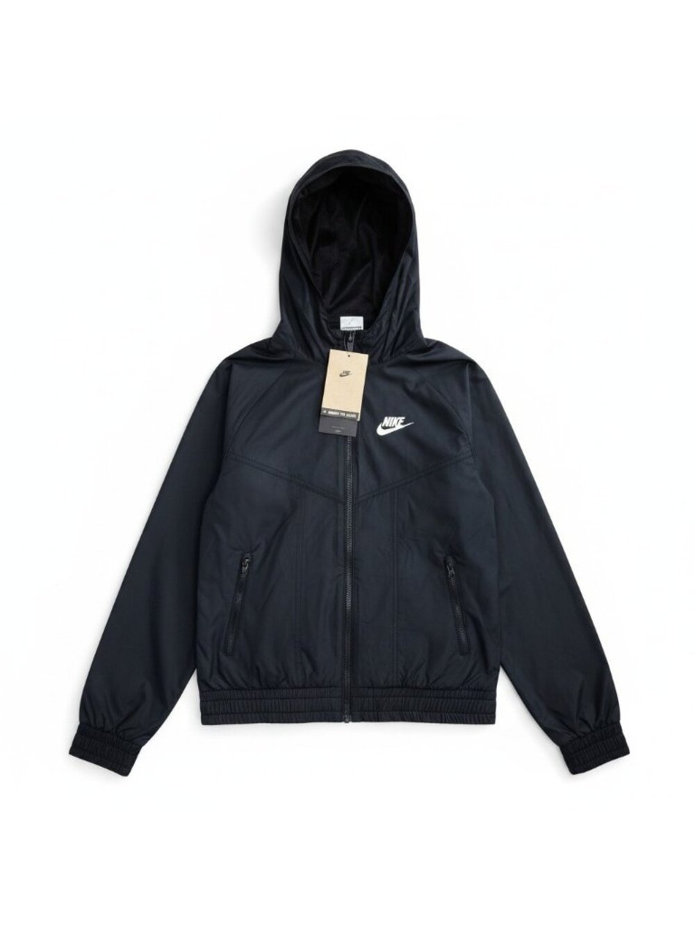 NIKE Kids Sportswear Windrunner Hooded Jacket Black Size M 10-12 NWT